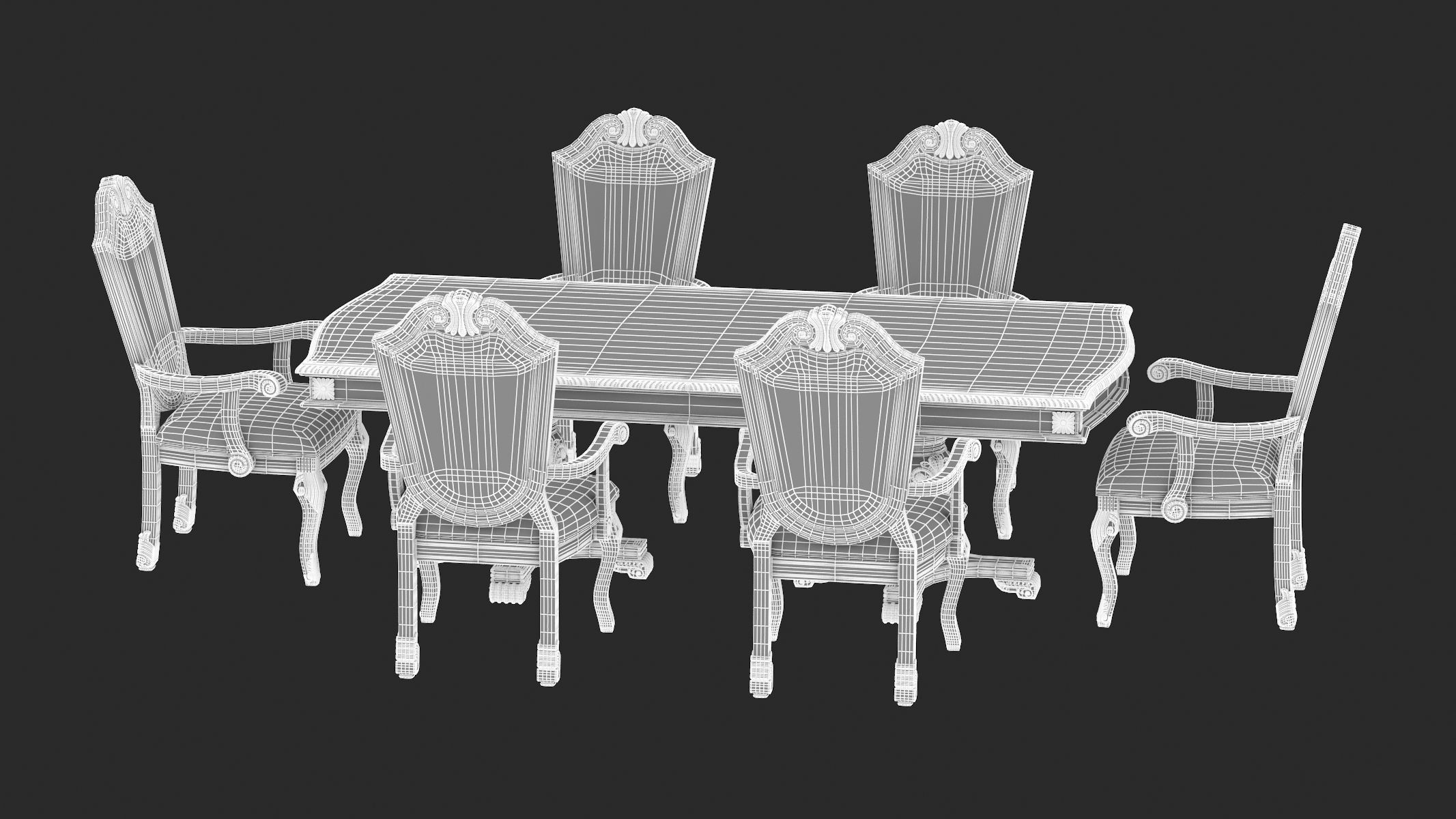 Suzi 7 Pieces Extendable Dining Set Astoria Grand Set 3D model_30