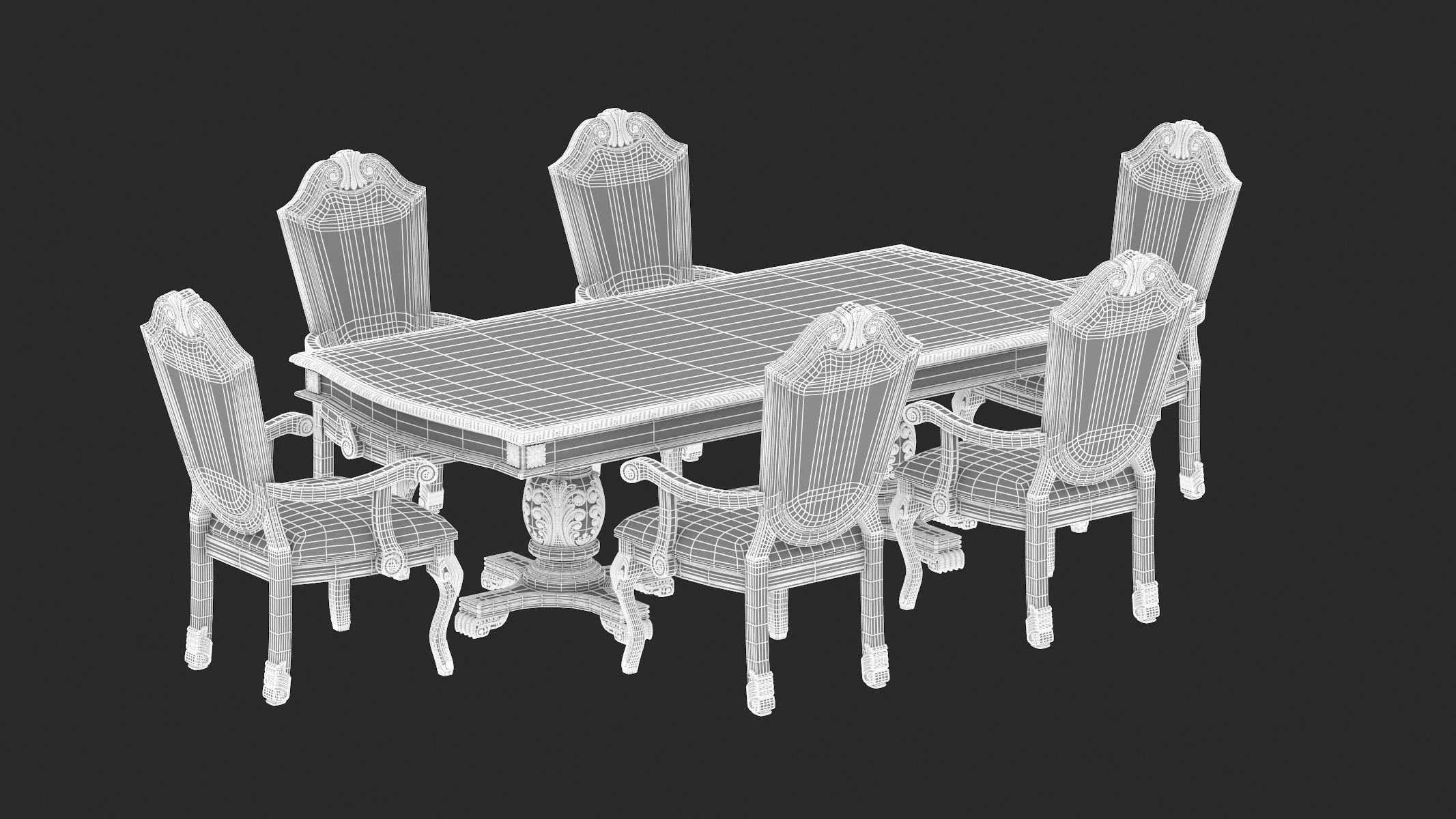 Suzi 7 Pieces Extendable Dining Set Astoria Grand Set 3D model_23