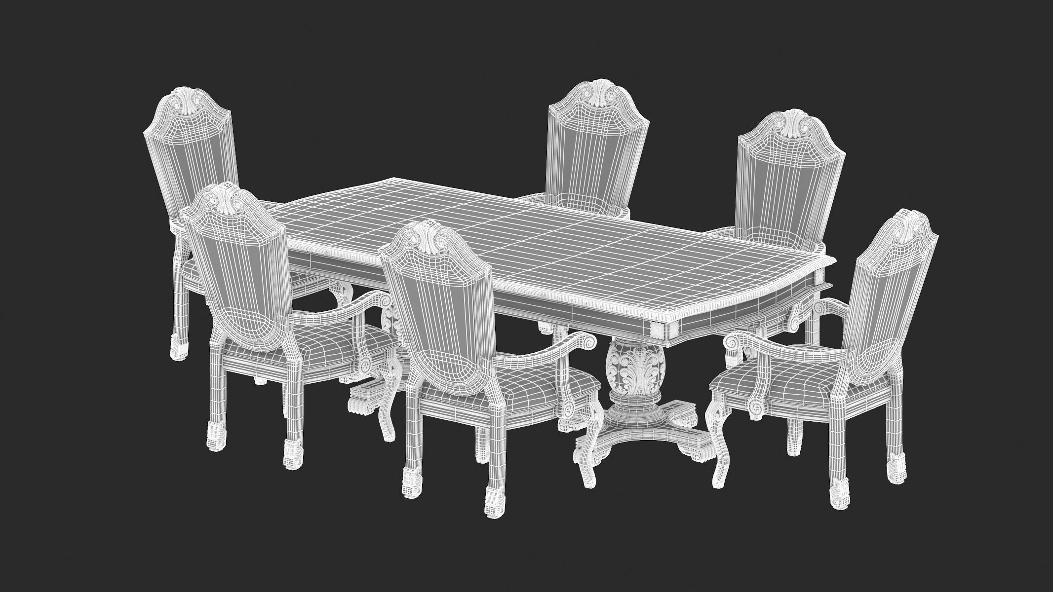 Suzi 7 Pieces Extendable Dining Set Astoria Grand Set 3D model_29