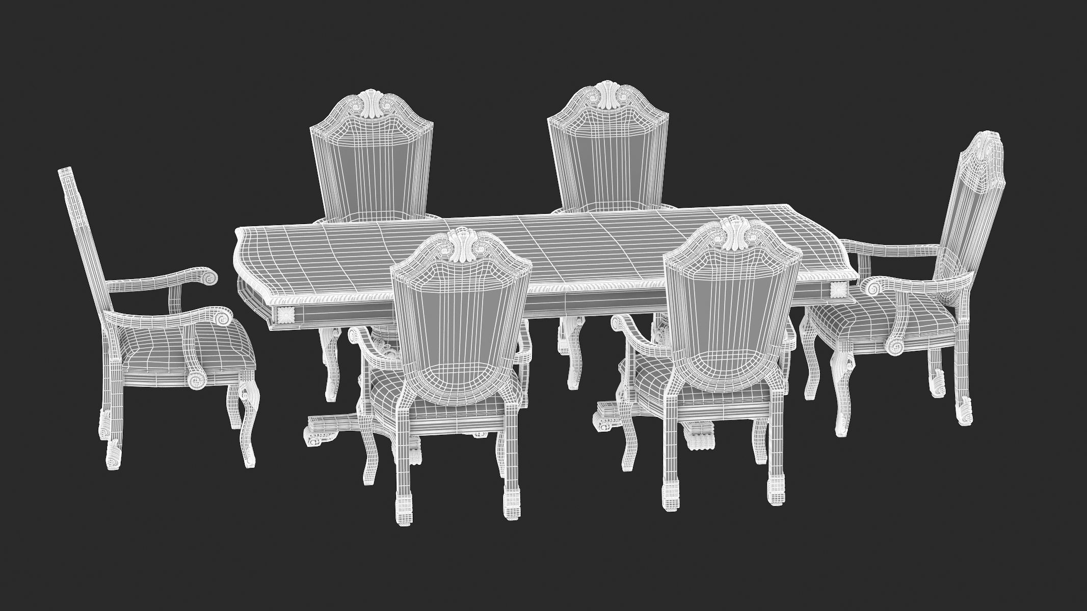 Suzi 7 Pieces Extendable Dining Set Astoria Grand Set 3D model_22