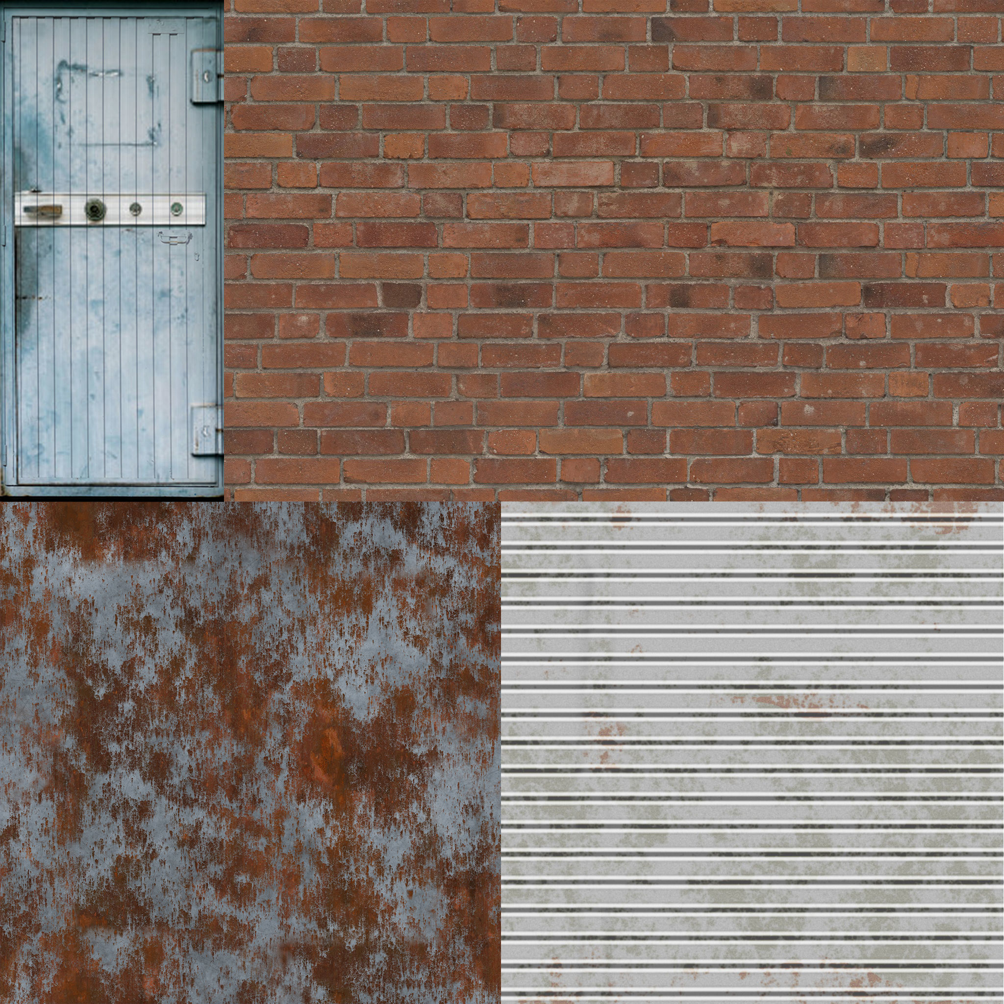 Modular Industrial Buildings Low-poly 3D model_11