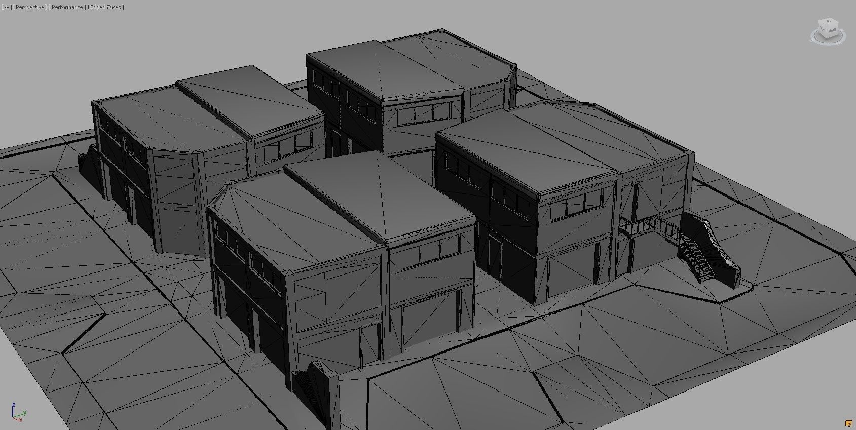 Modular Industrial Buildings Low-poly 3D model_10