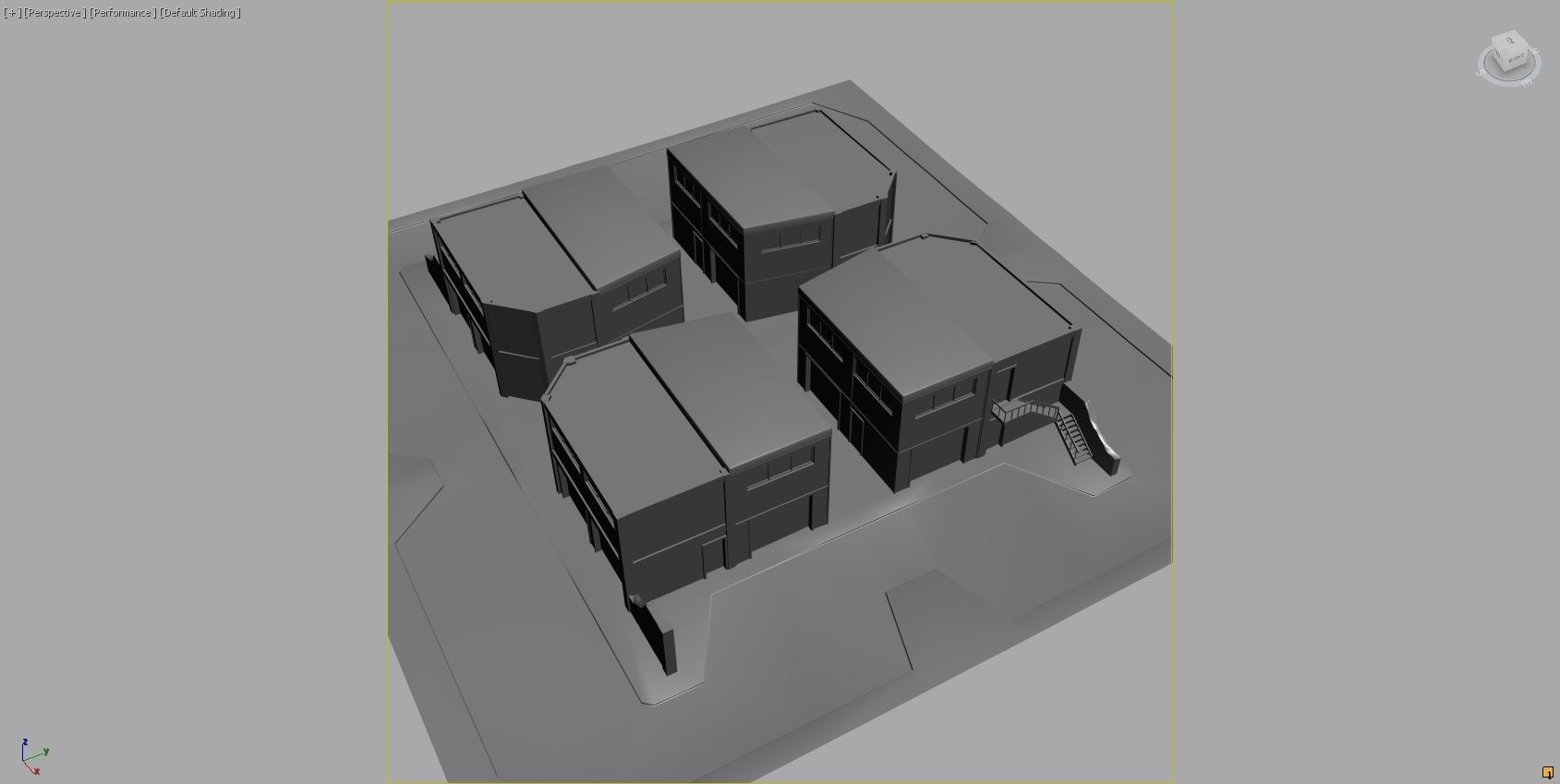 Modular Industrial Buildings Low-poly 3D model_8