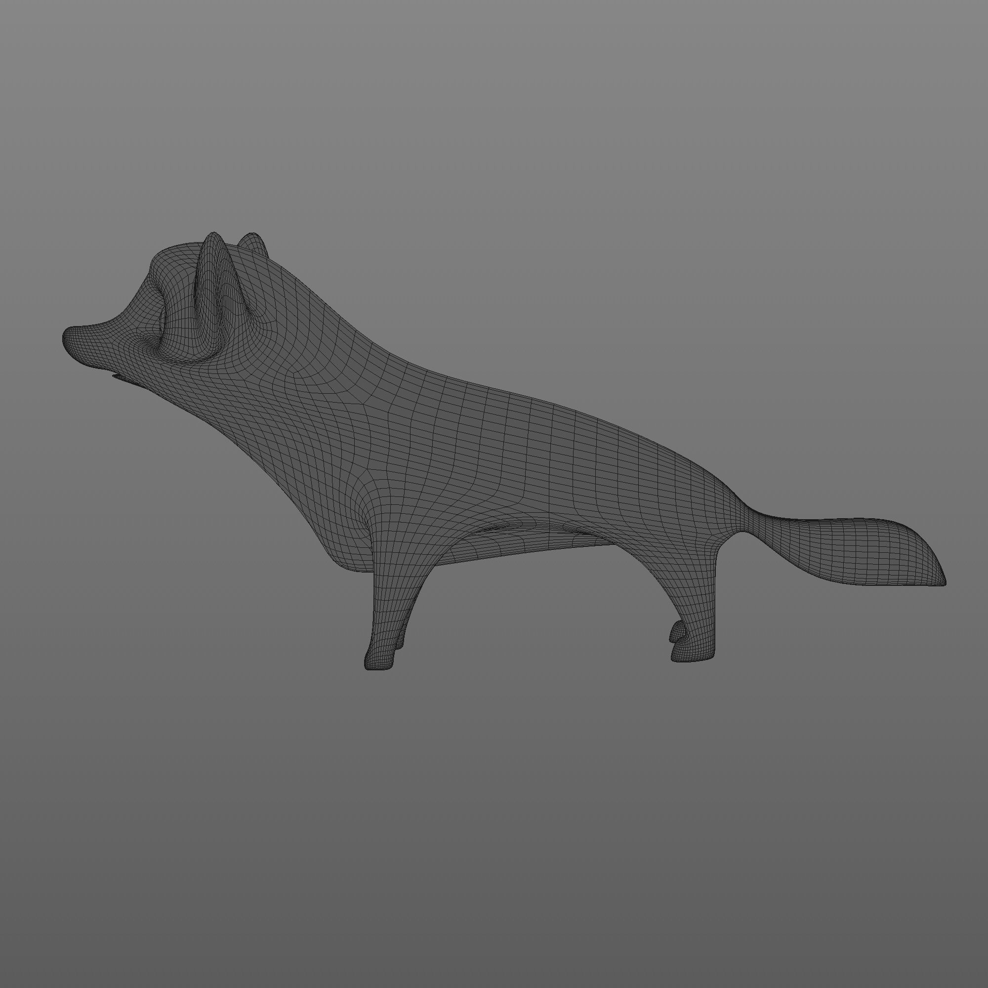 Fox Toy Free low-poly 3D model_8