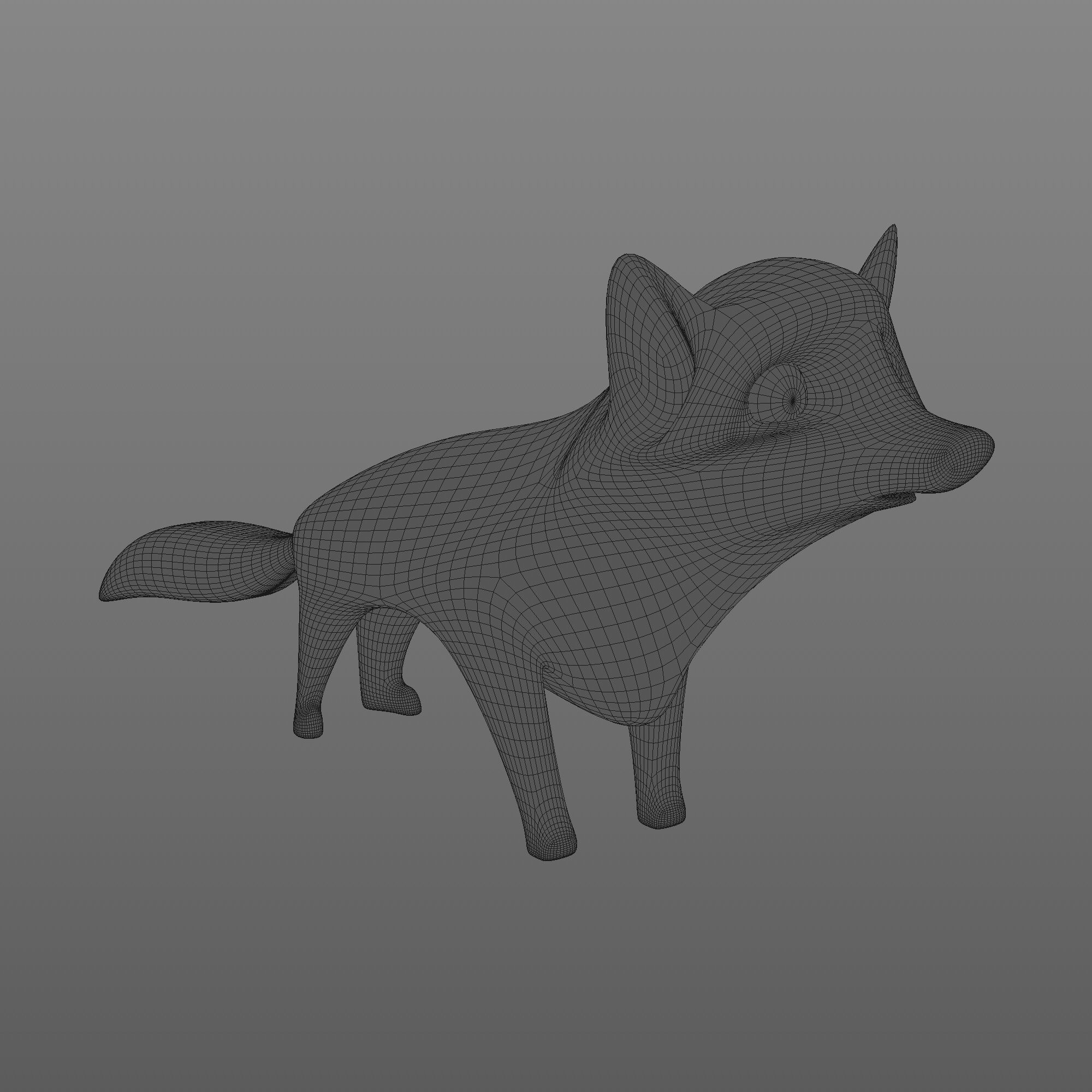 Fox Toy Free low-poly 3D model_7