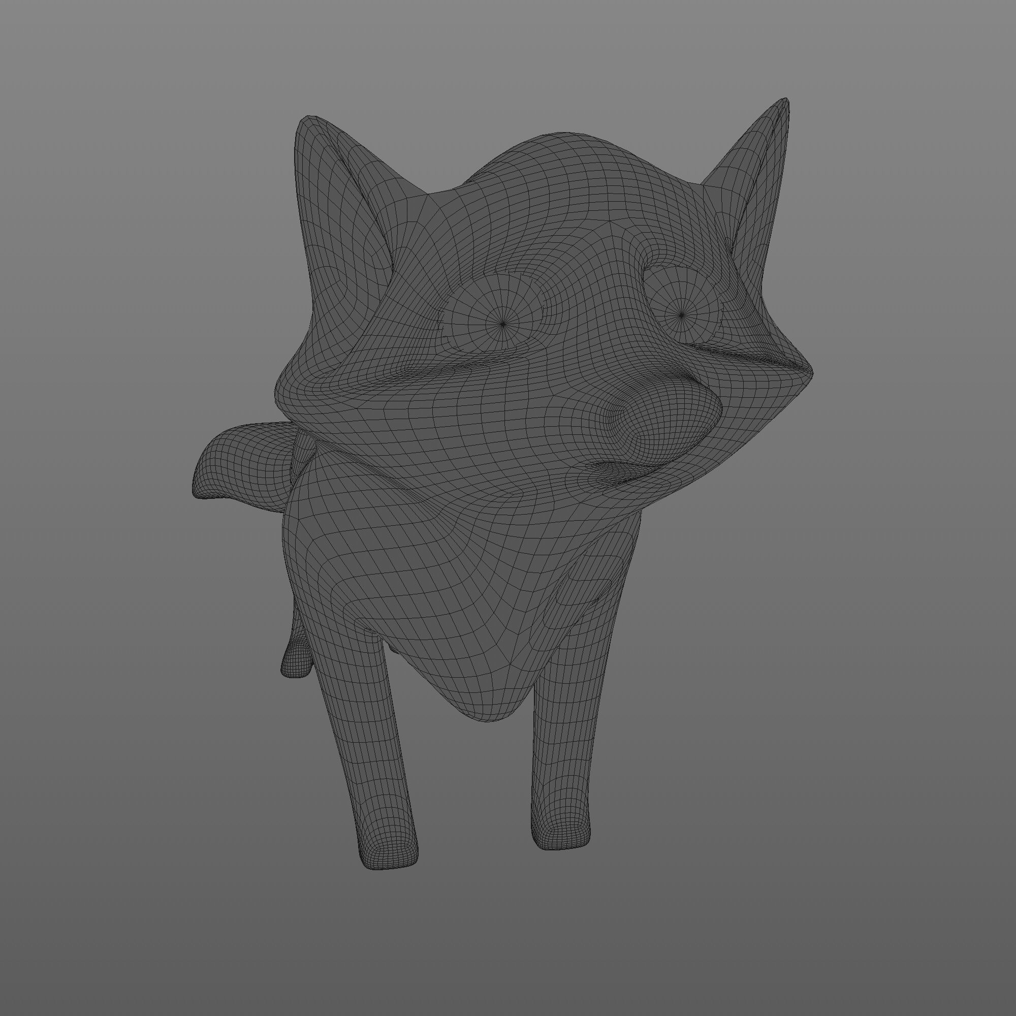 Fox Toy Free low-poly 3D model_9