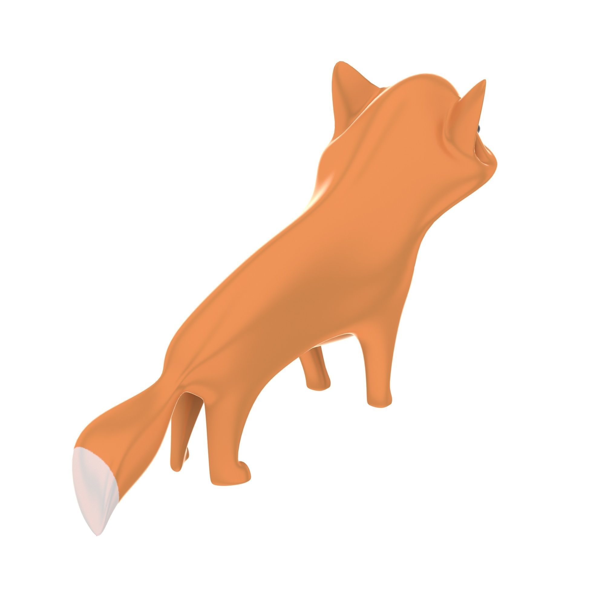 Fox Toy Free low-poly 3D model_5