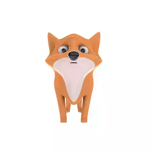 Fox Toy Free low-poly 3D model
