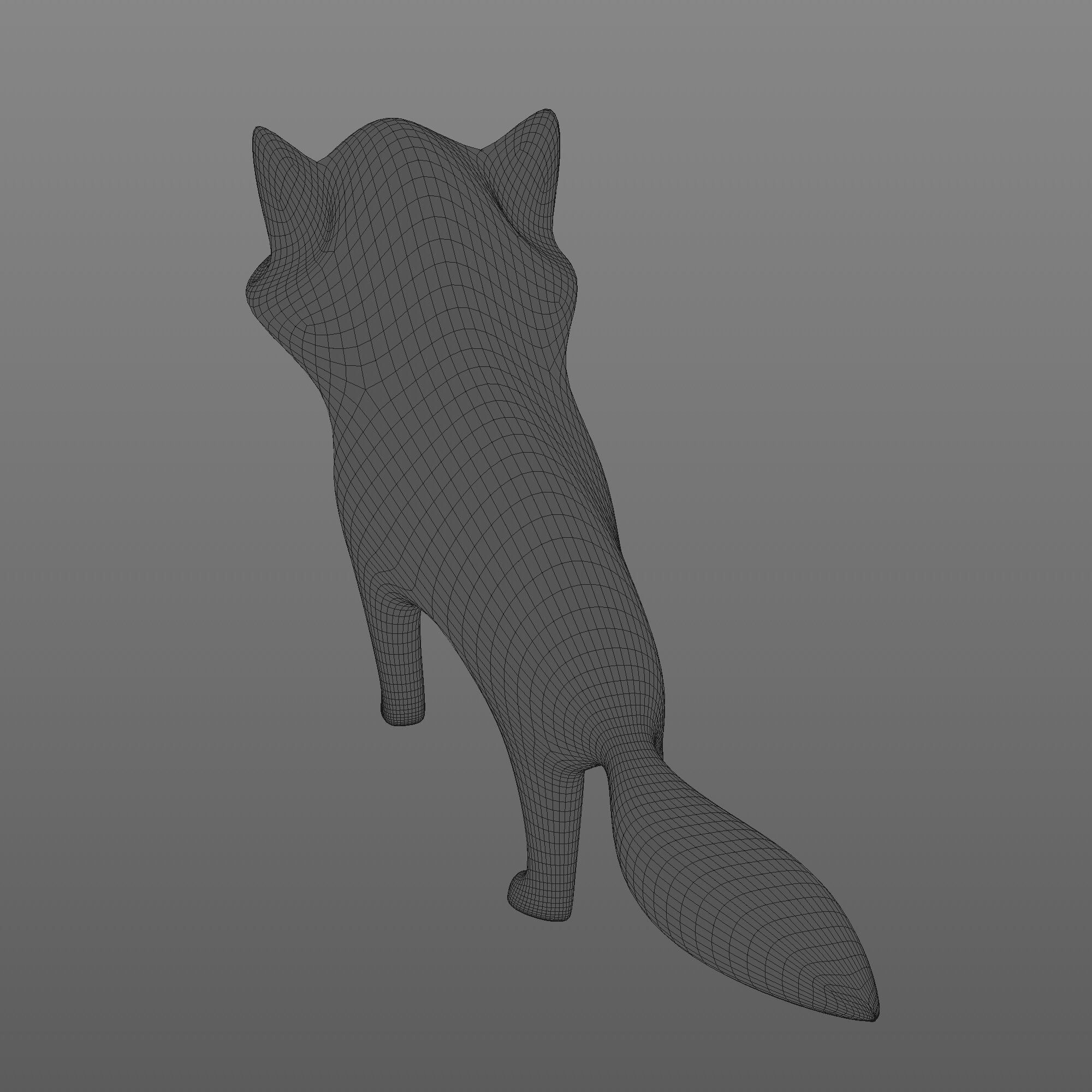Fox Toy Free low-poly 3D model_11