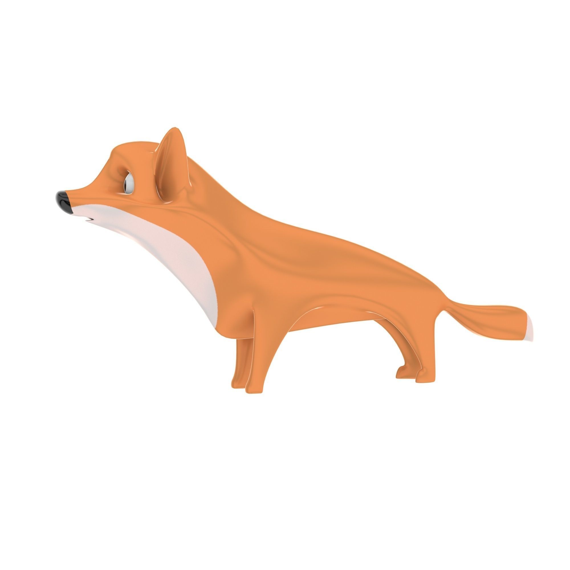 Fox Toy Free low-poly 3D model_2