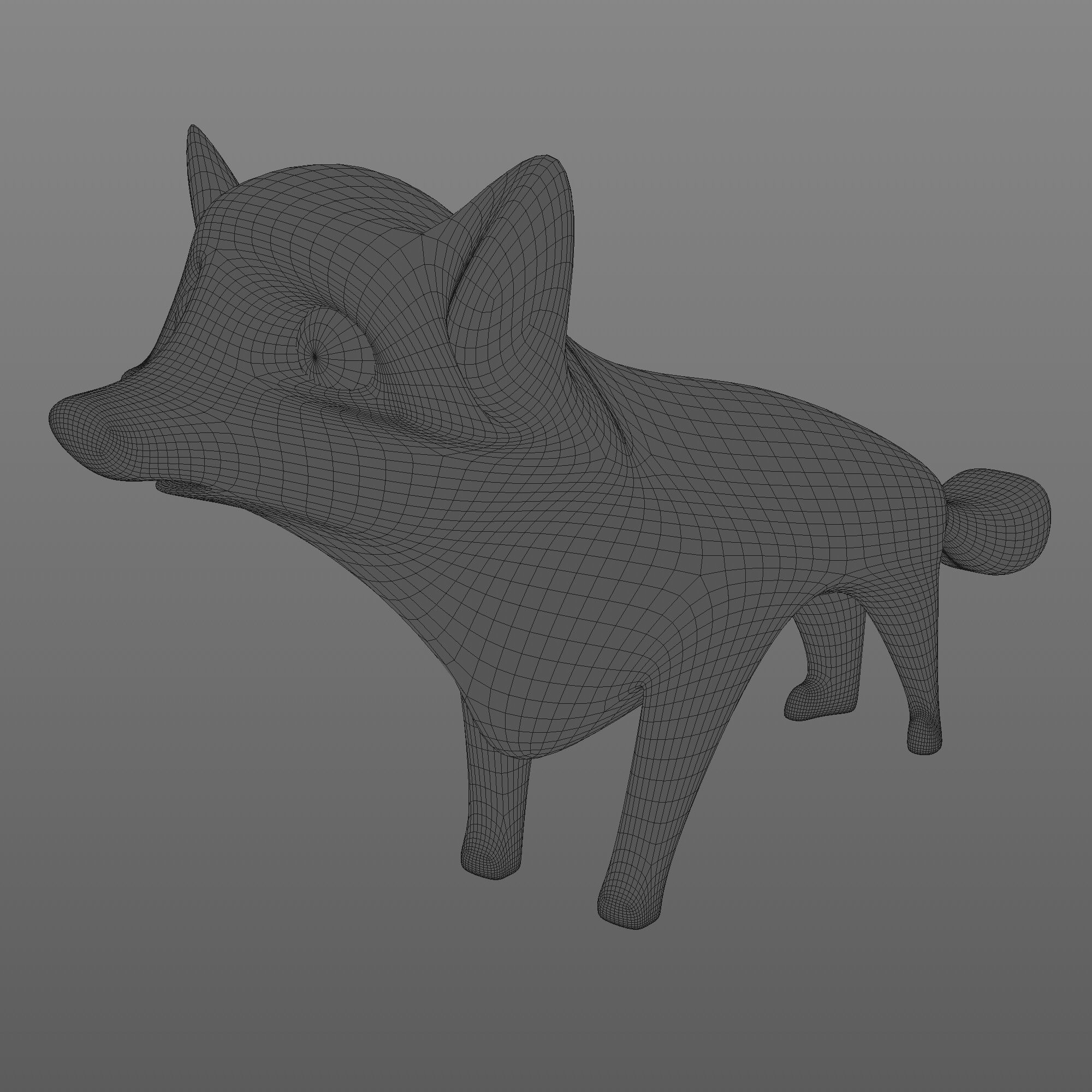 Fox Toy Free low-poly 3D model_10