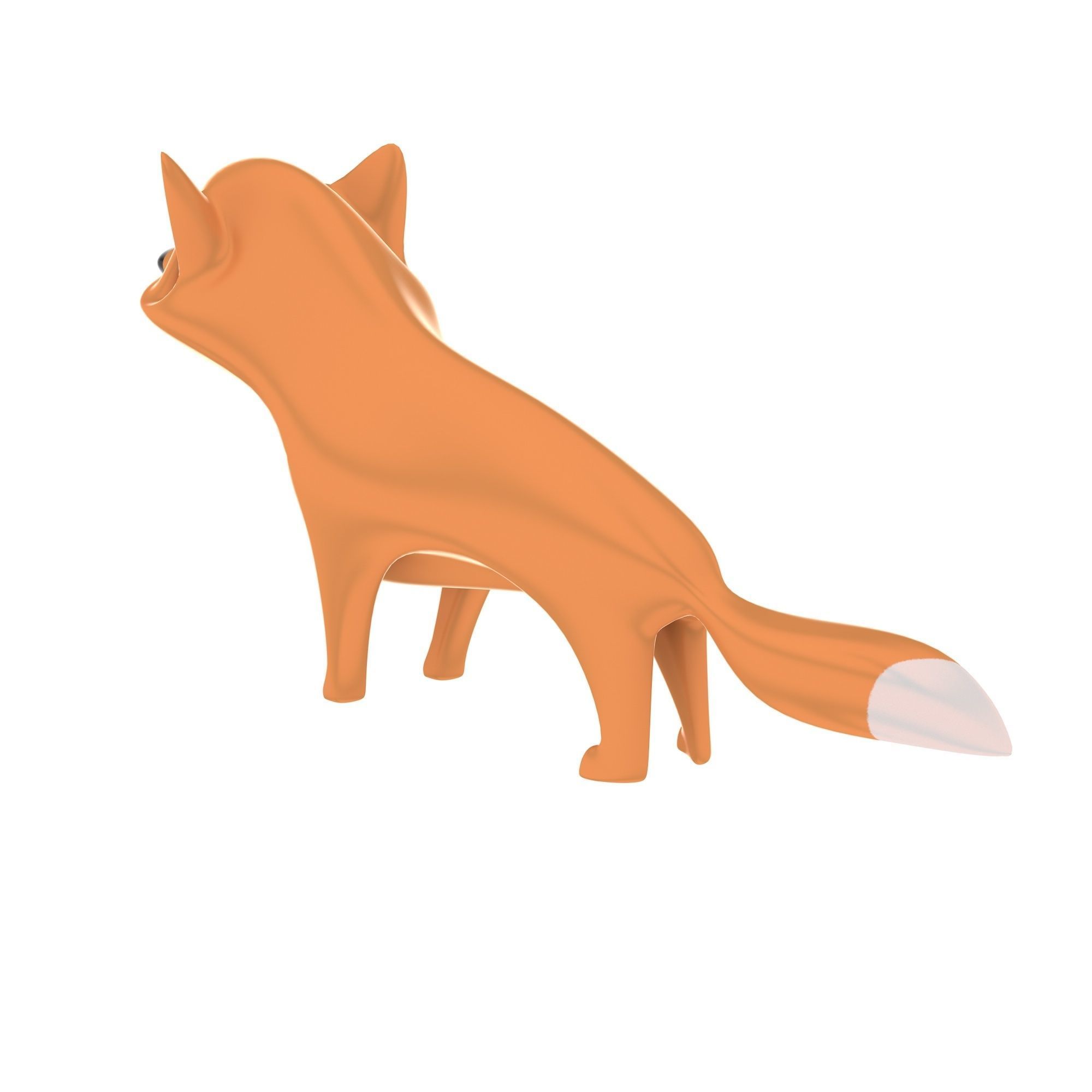 Fox Toy Free low-poly 3D model_3