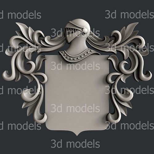 3d STL models for CNC router Coat of Arms COA1 3D model