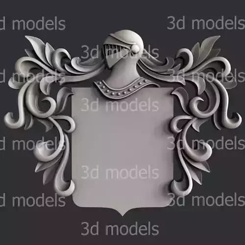 3d STL models for CNC router Coat of Arms COA1