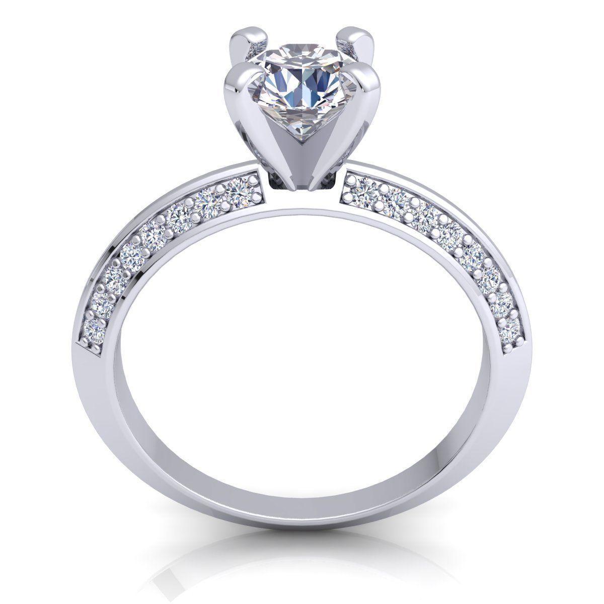 Fancy Engagement Ring  3D print model_5