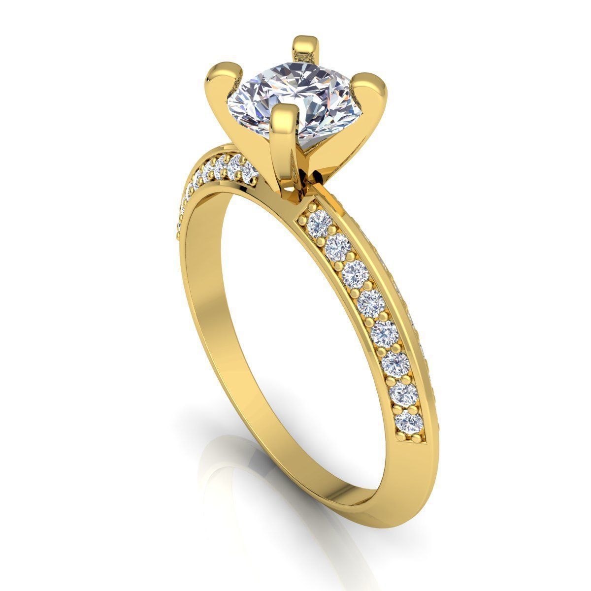 Fancy Engagement Ring  3D print model_6