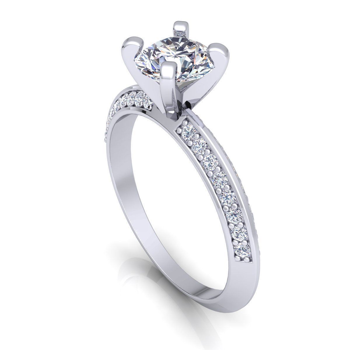 Fancy Engagement Ring  3D print model_8