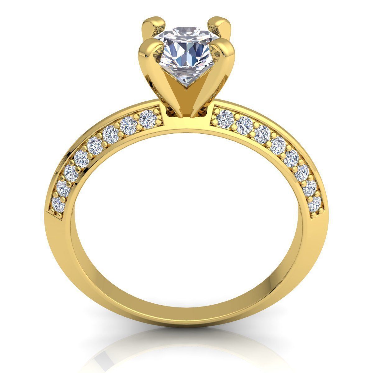 Fancy Engagement Ring  3D print model_3