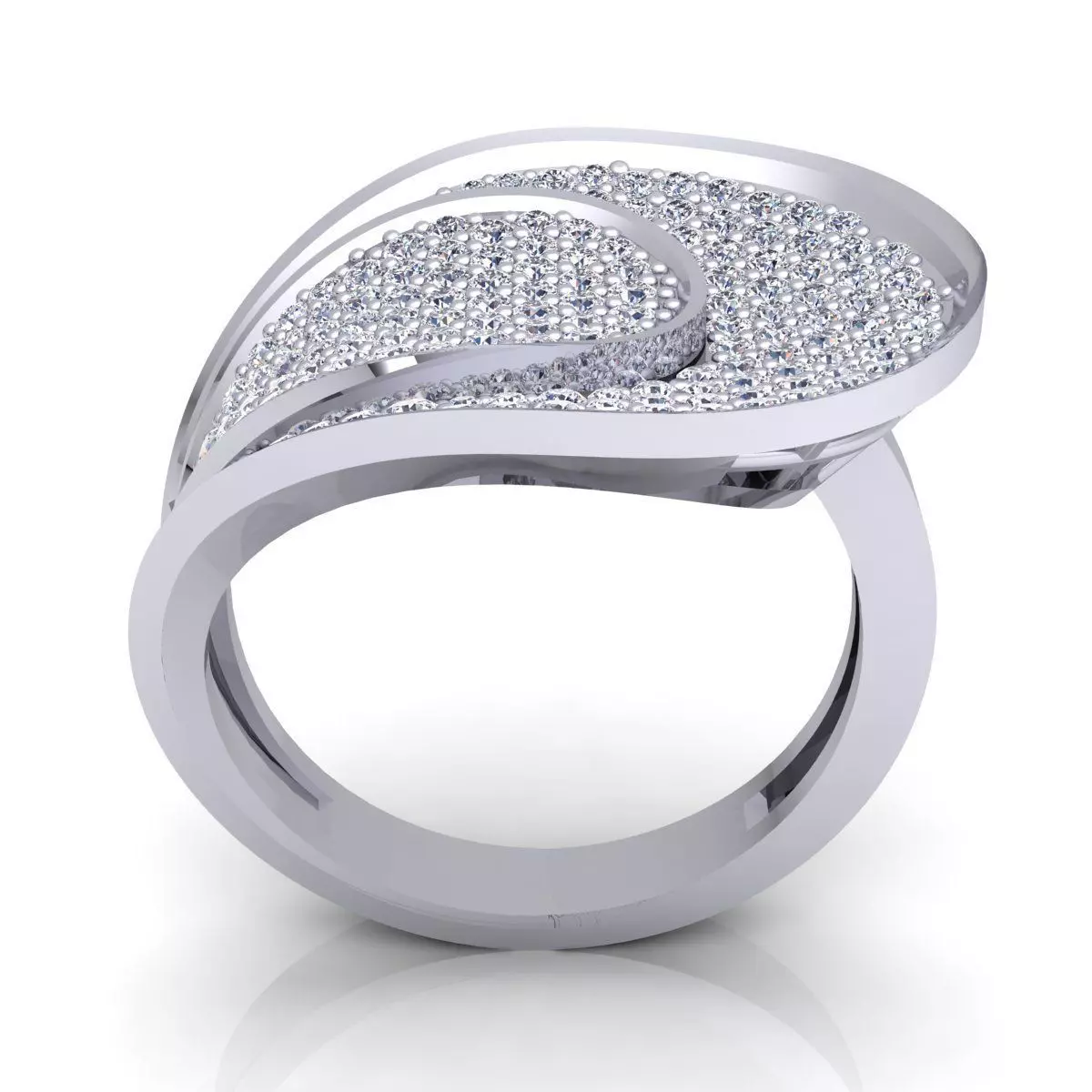 Fancy Diamond Ring  3D print model_0