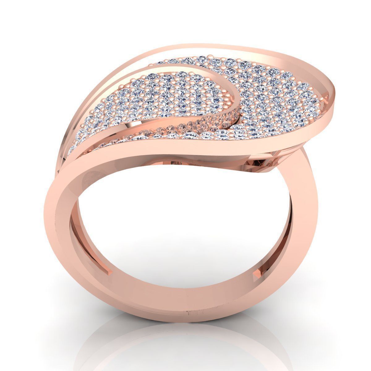 Fancy Diamond Ring  3D print model_8