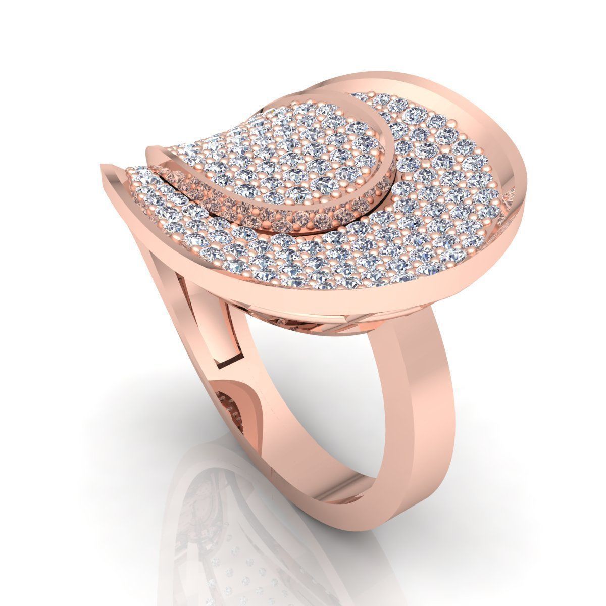 Fancy Diamond Ring  3D print model_11