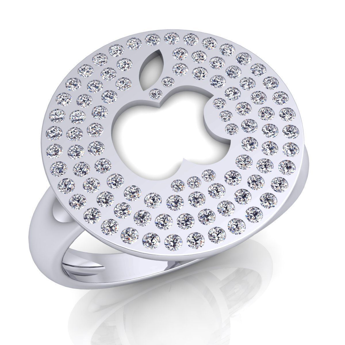 Apple Ring  3D print model_2