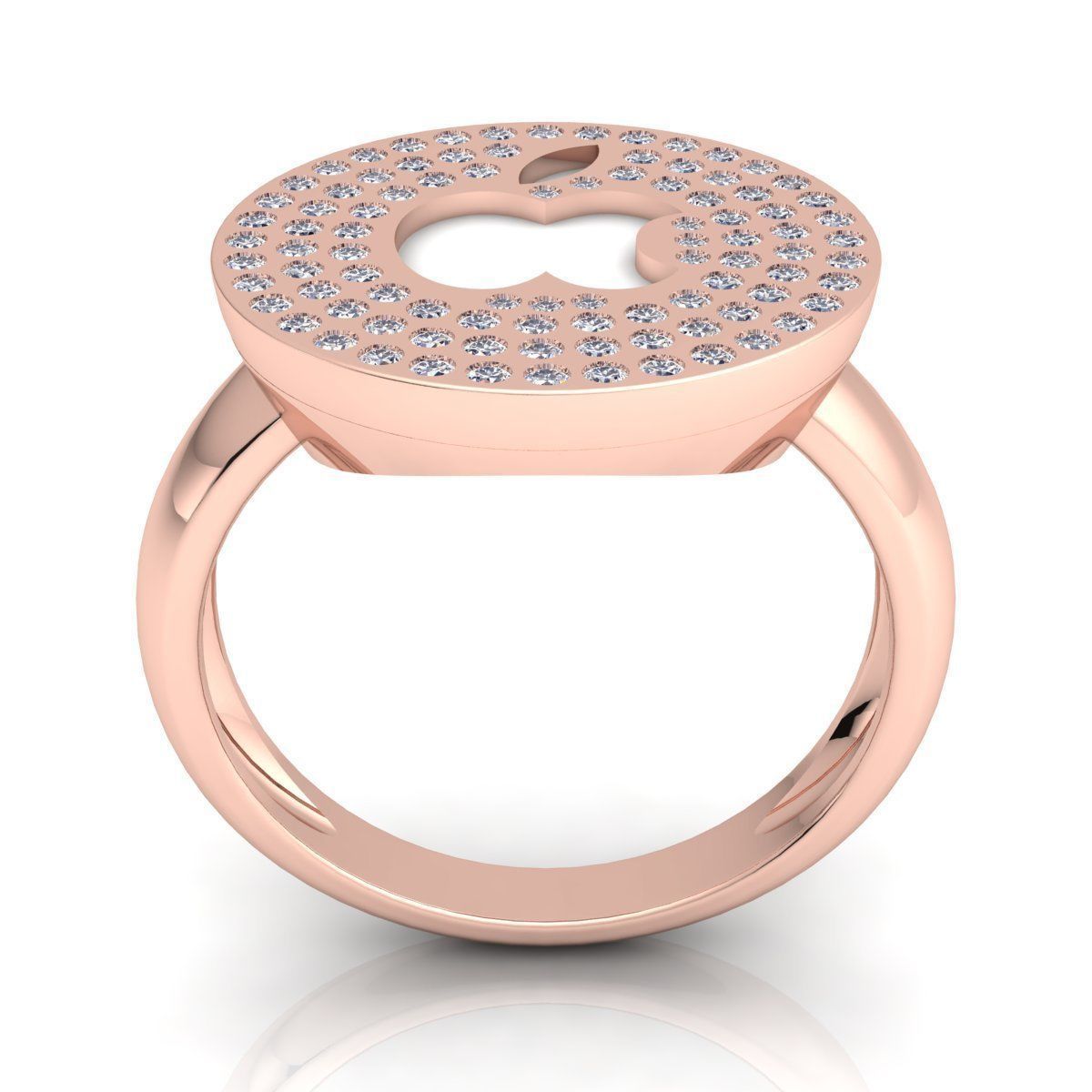 Apple Ring  3D print model_4