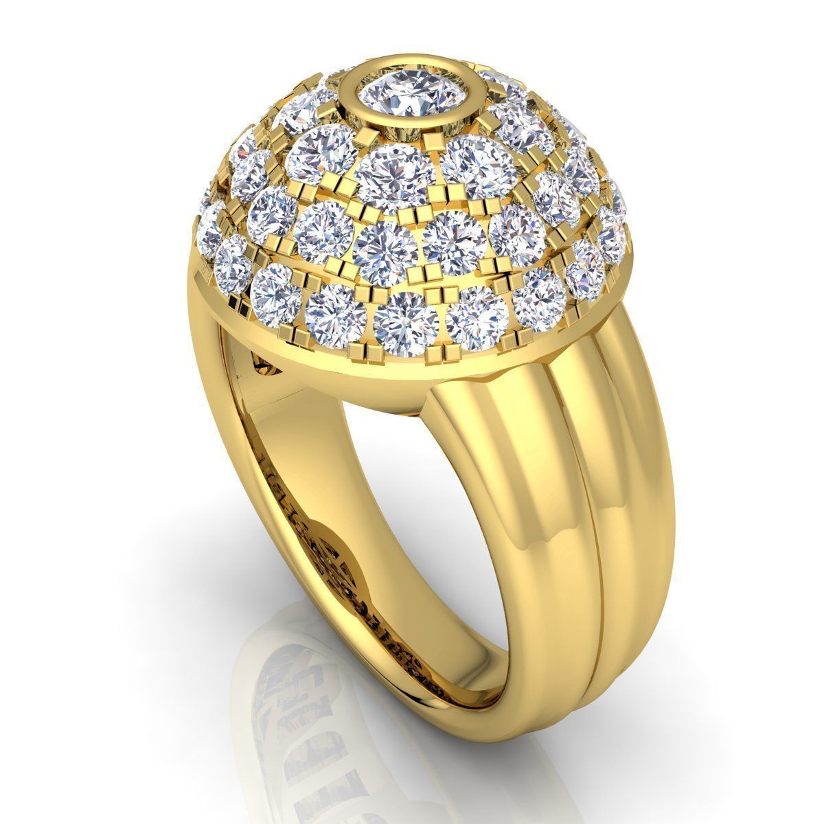Diamond Ring  3D print model_6