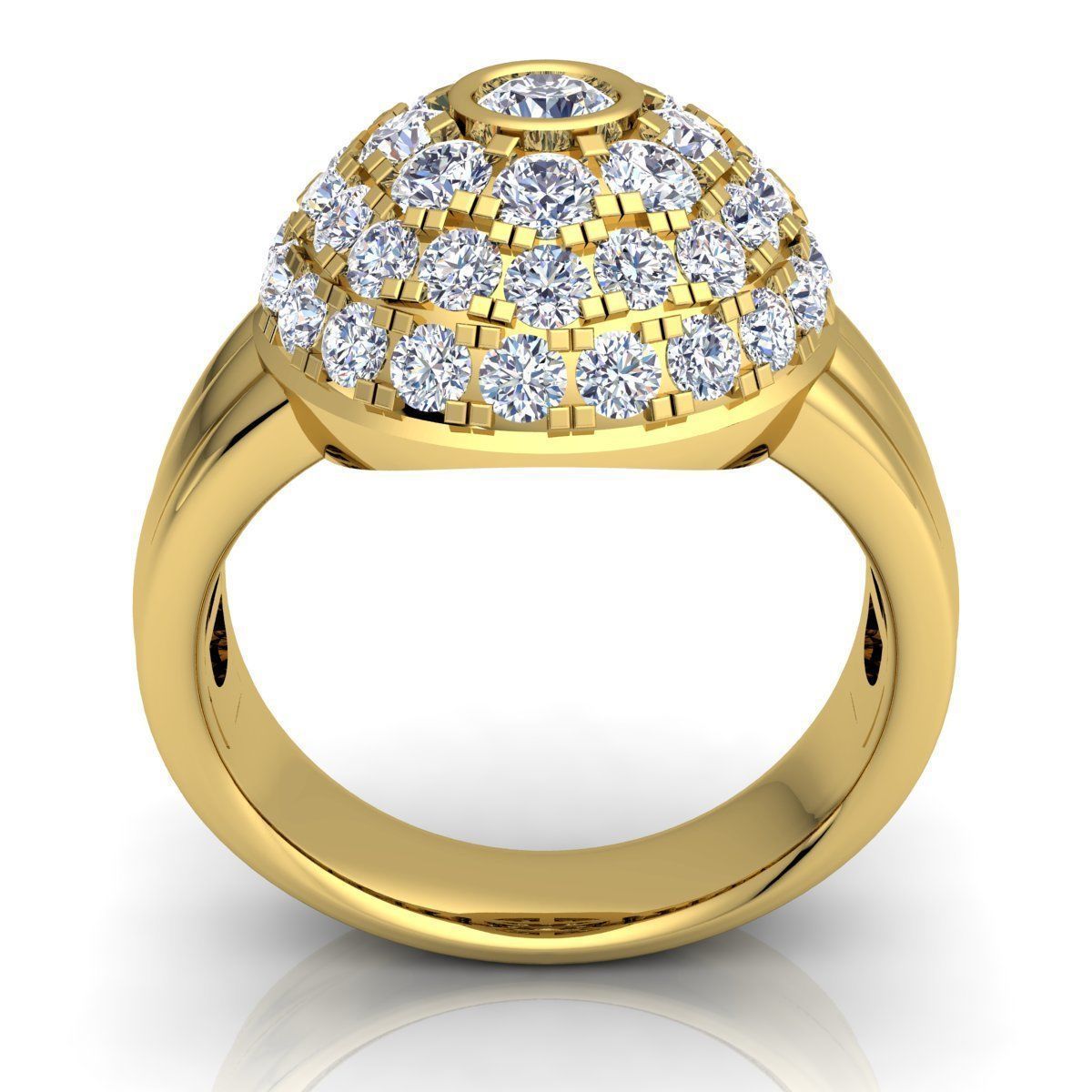 Diamond Ring  3D print model_3