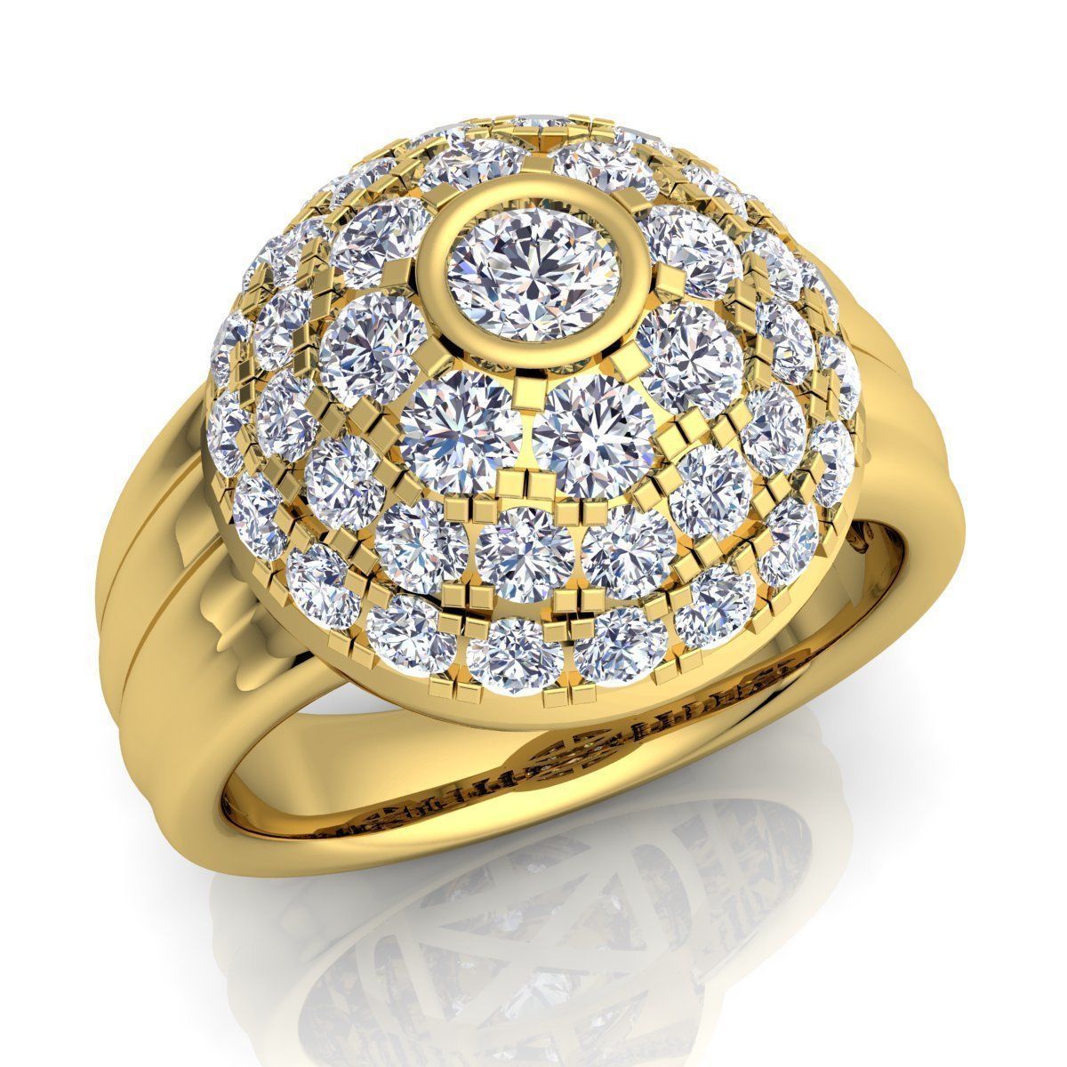 Diamond Ring  3D print model_2