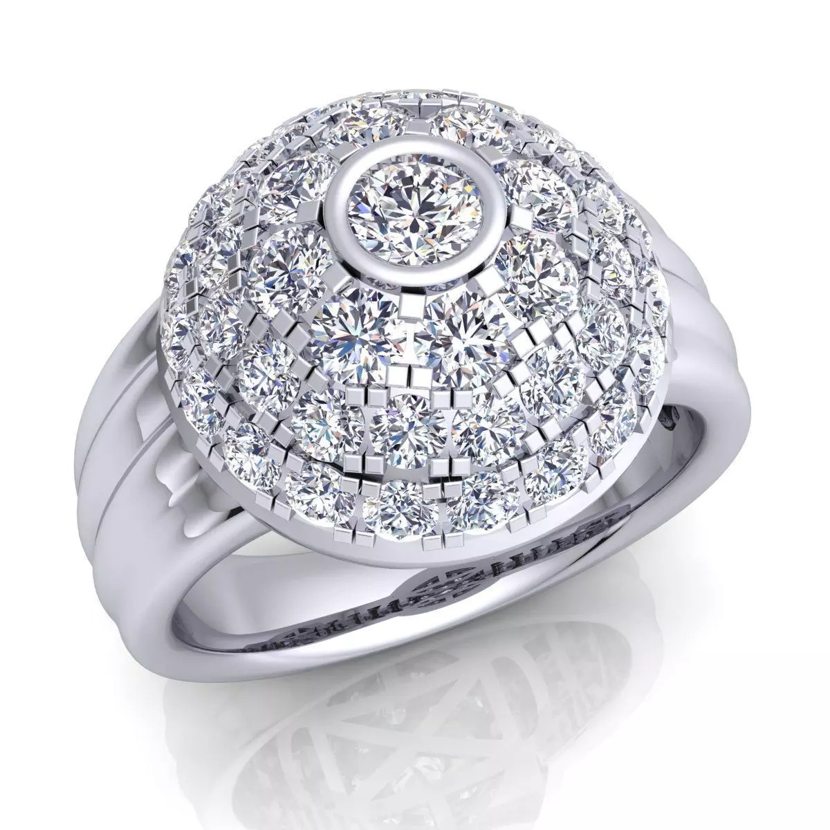 Diamond Ring  3D print model_0