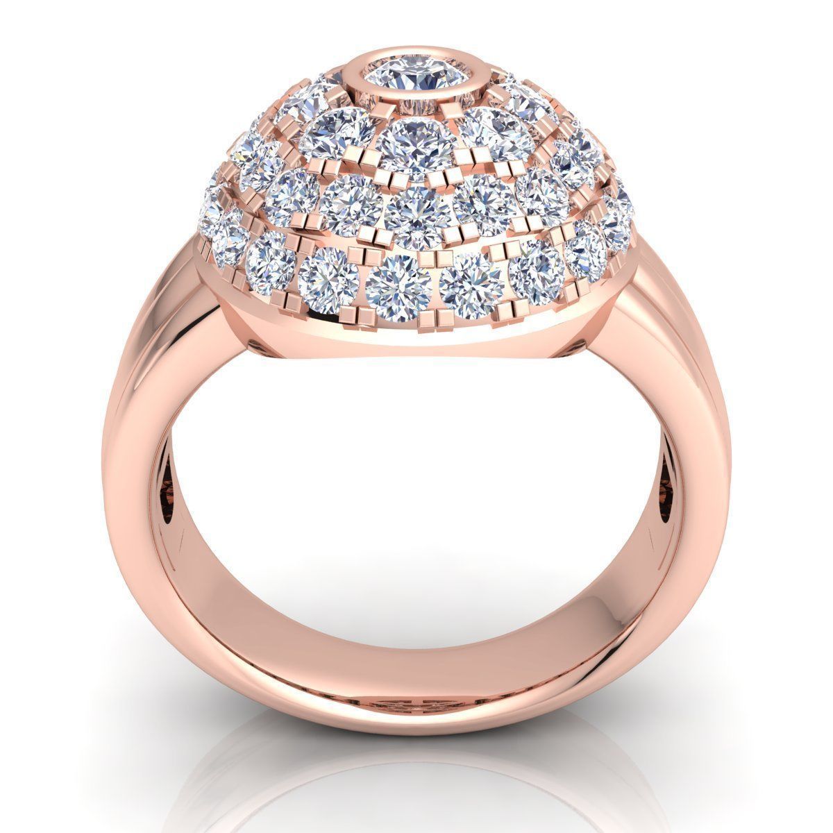 Diamond Ring  3D print model_4