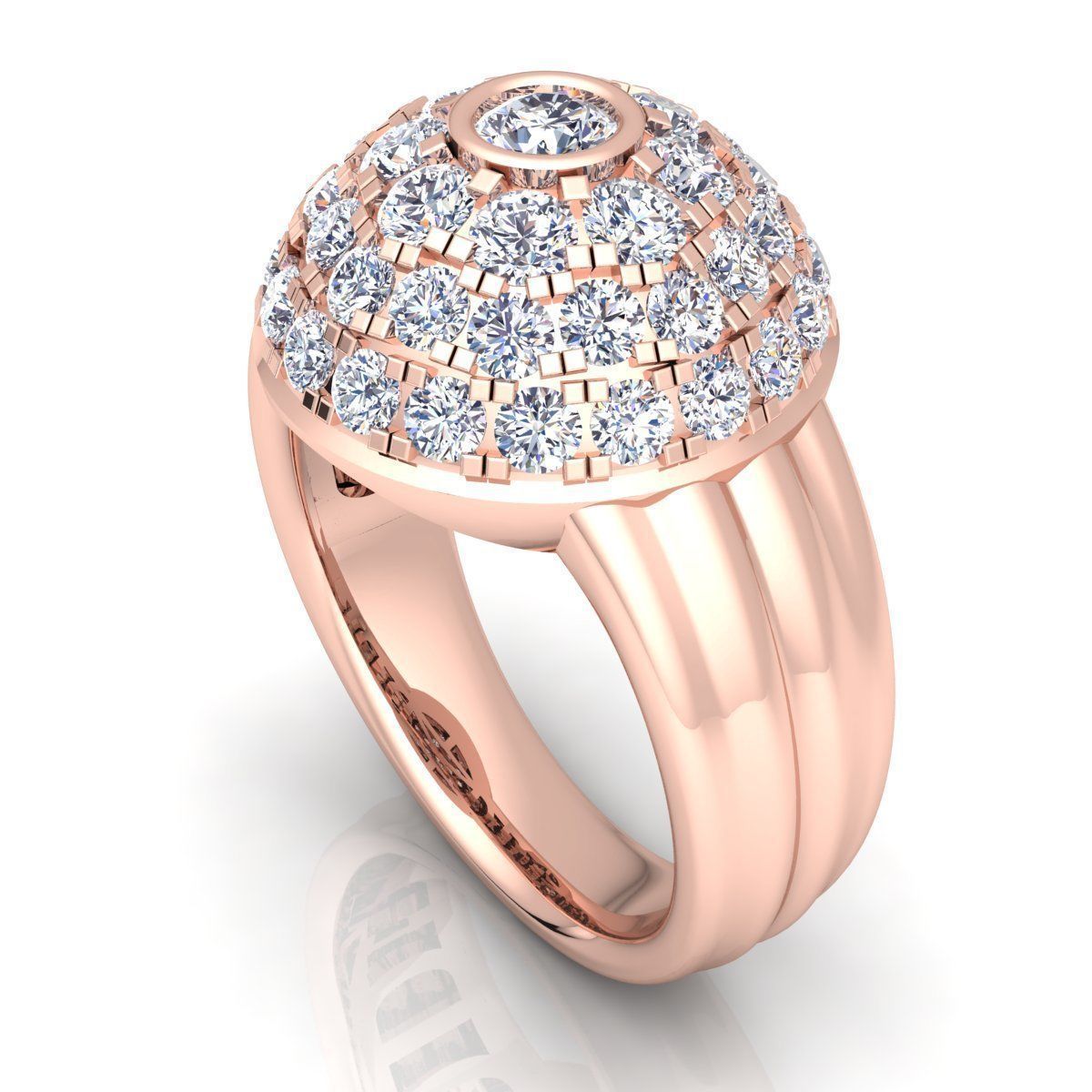 Diamond Ring  3D print model_7