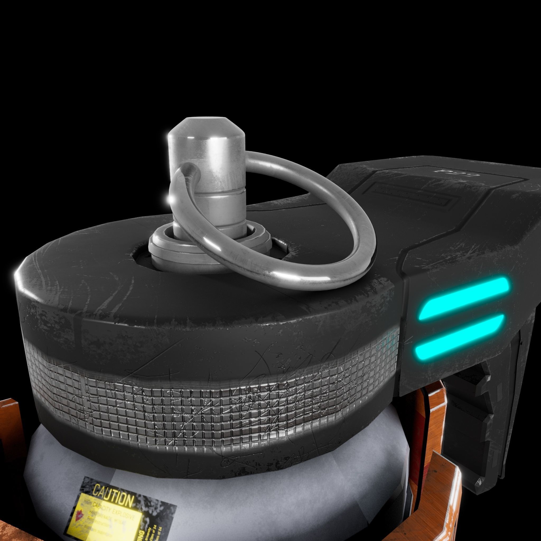 Sci Fi Grenade  3D model_5