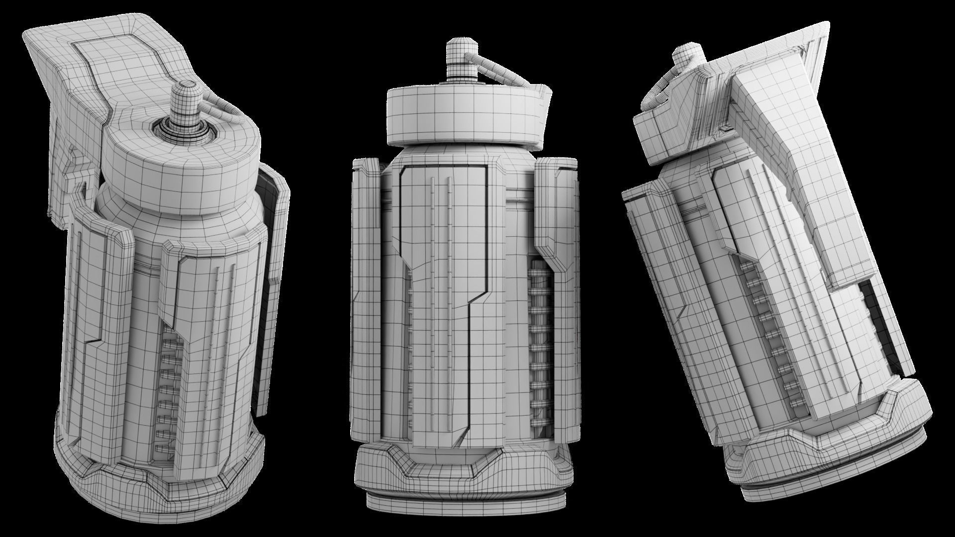Sci Fi Grenade  3D model_1