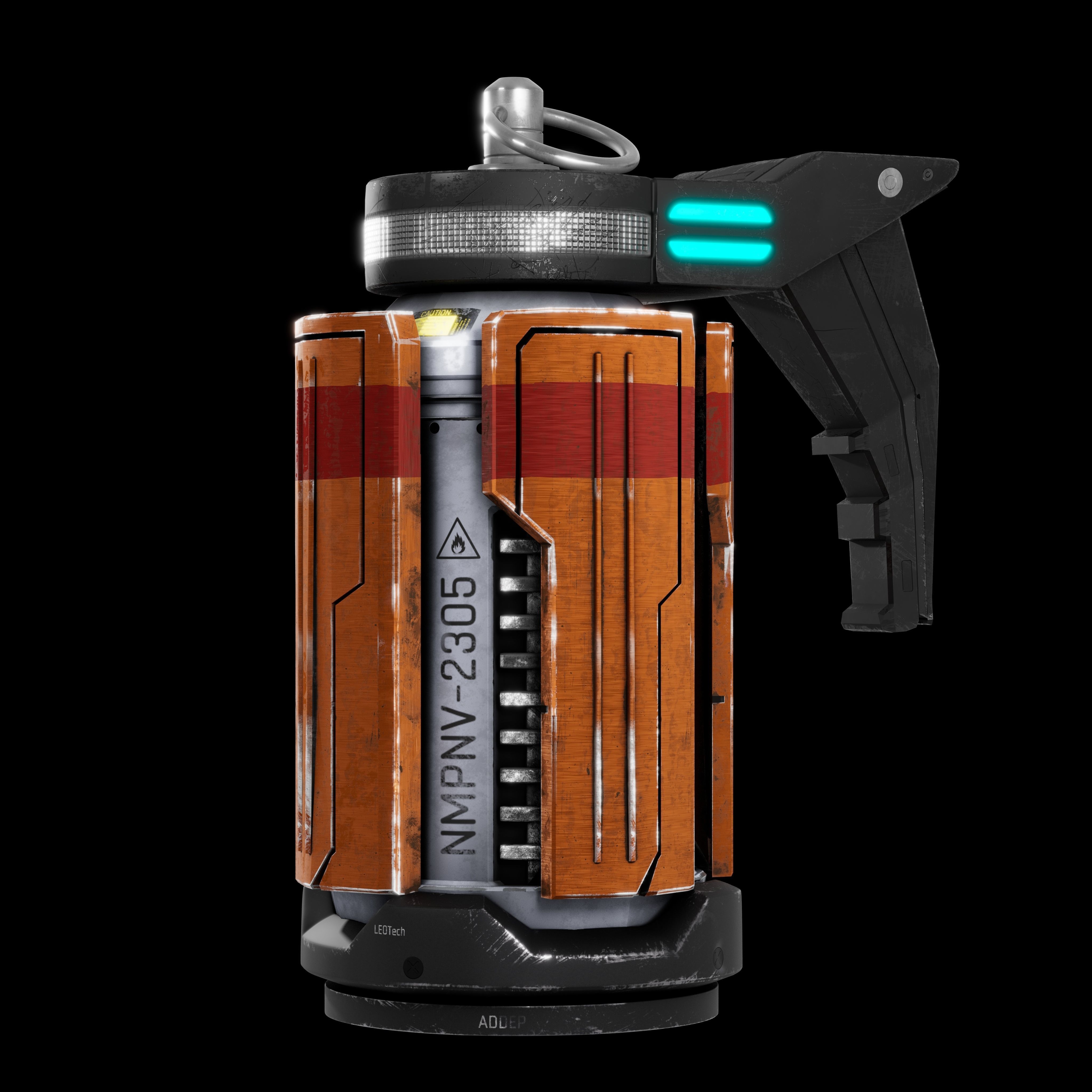 Sci Fi Grenade  3D model_2