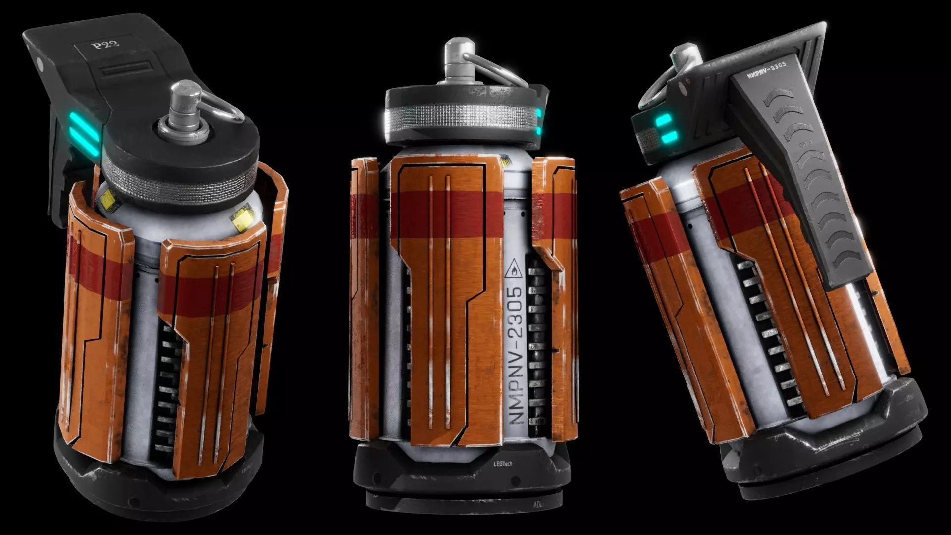Sci Fi Grenade  3D model_0