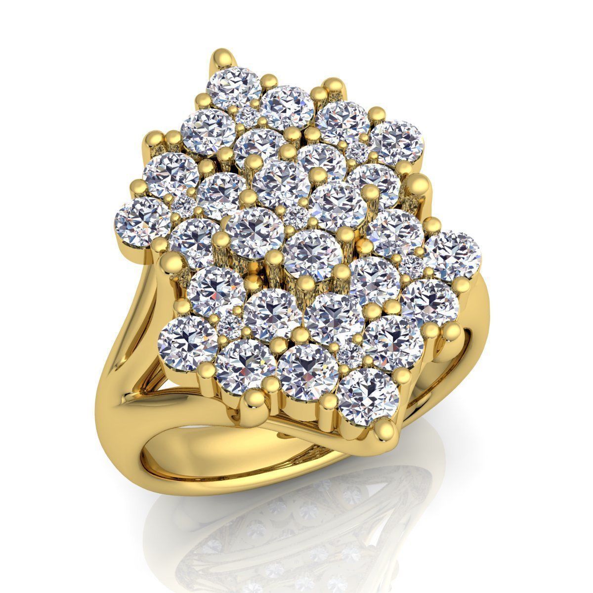 Fancy Woman Ring 3D print model_1