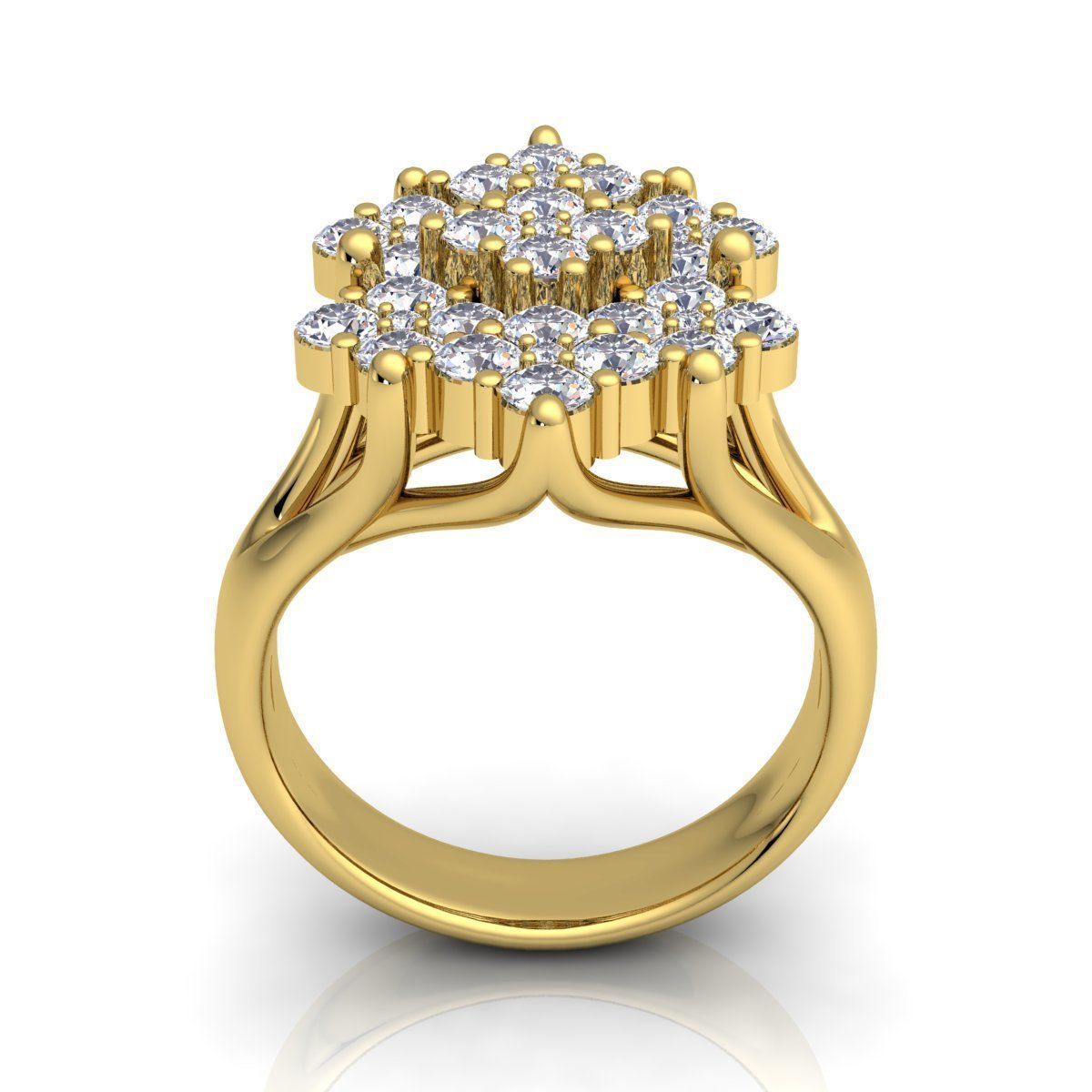Fancy Woman Ring 3D print model_3
