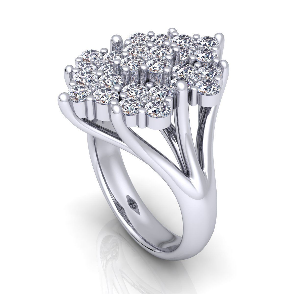 Fancy Woman Ring 3D print model_8