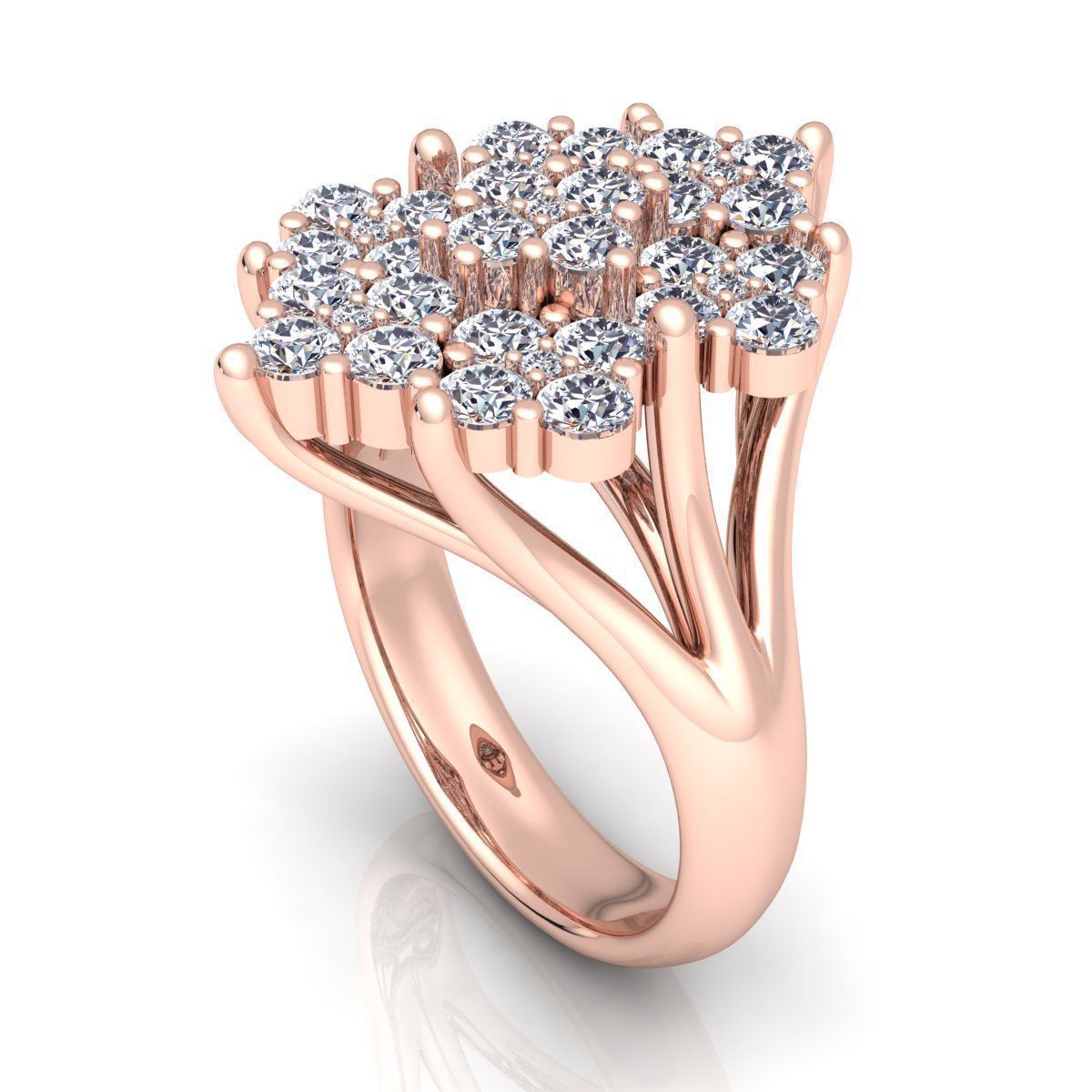 Fancy Woman Ring 3D print model_7