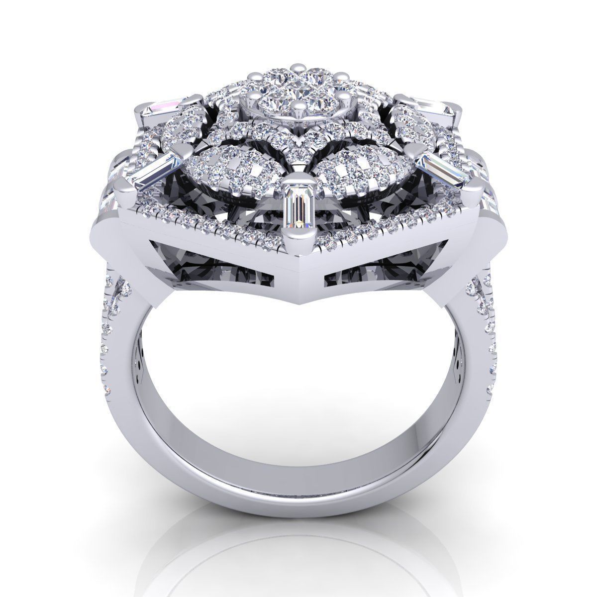 Diamond Ring  3D print model_5