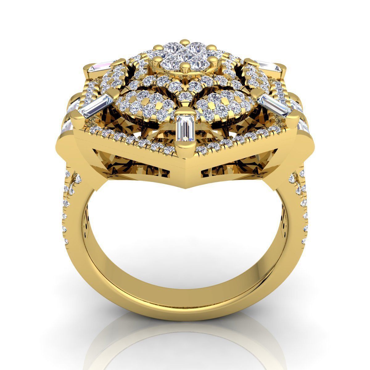 Diamond Ring  3D print model_3