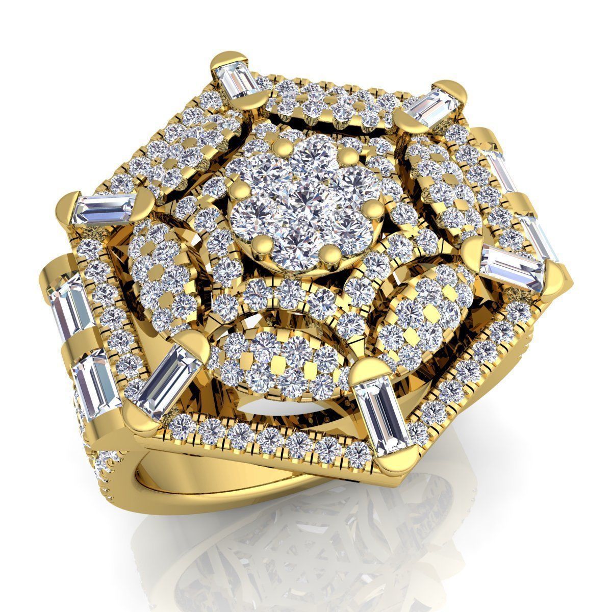 Diamond Ring  3D print model_1