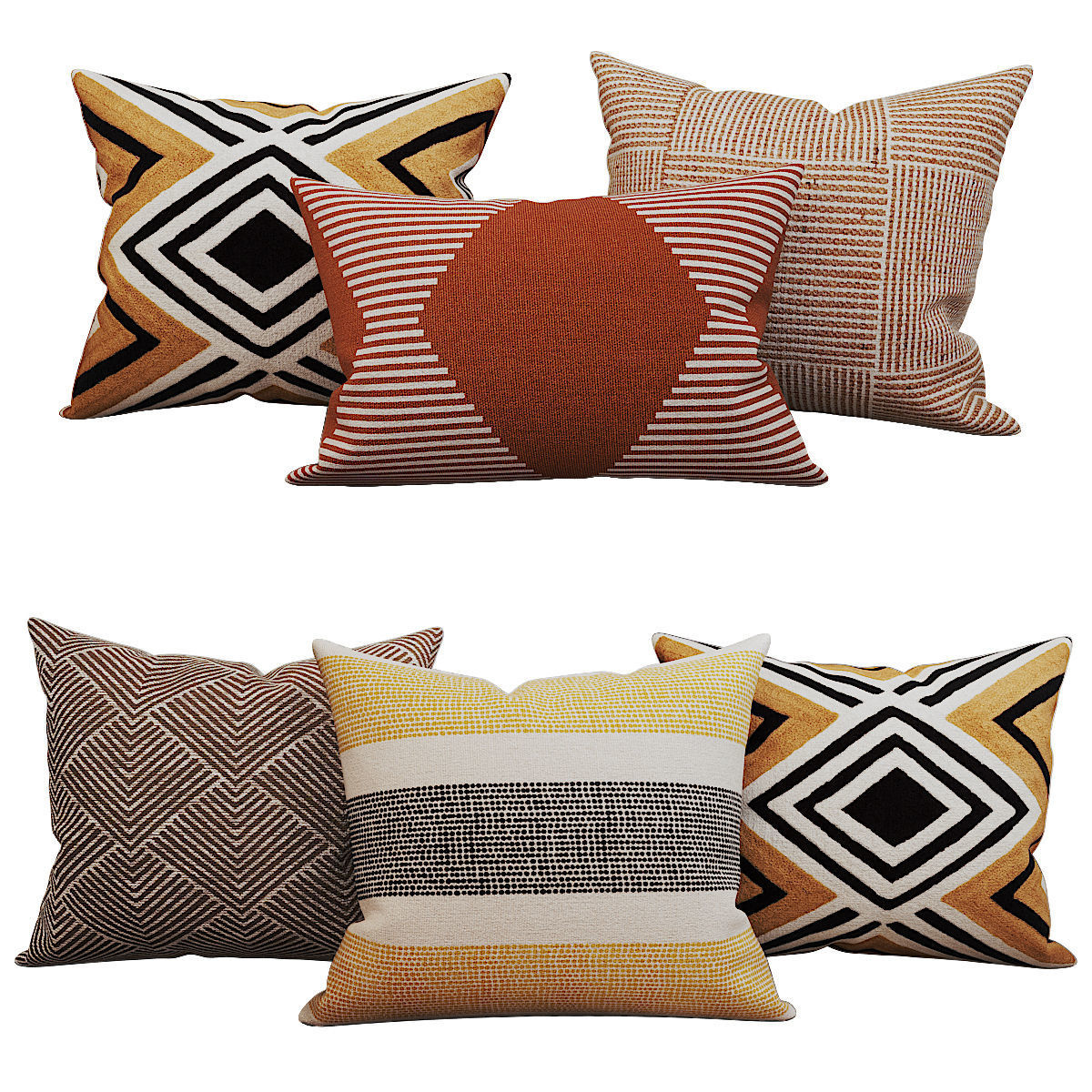 Decorative set pillow vol 2 3D model_4