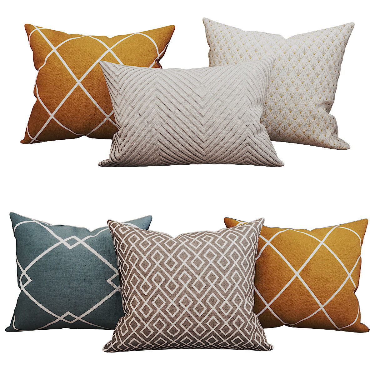 Decorative set pillow vol 2 3D model_3