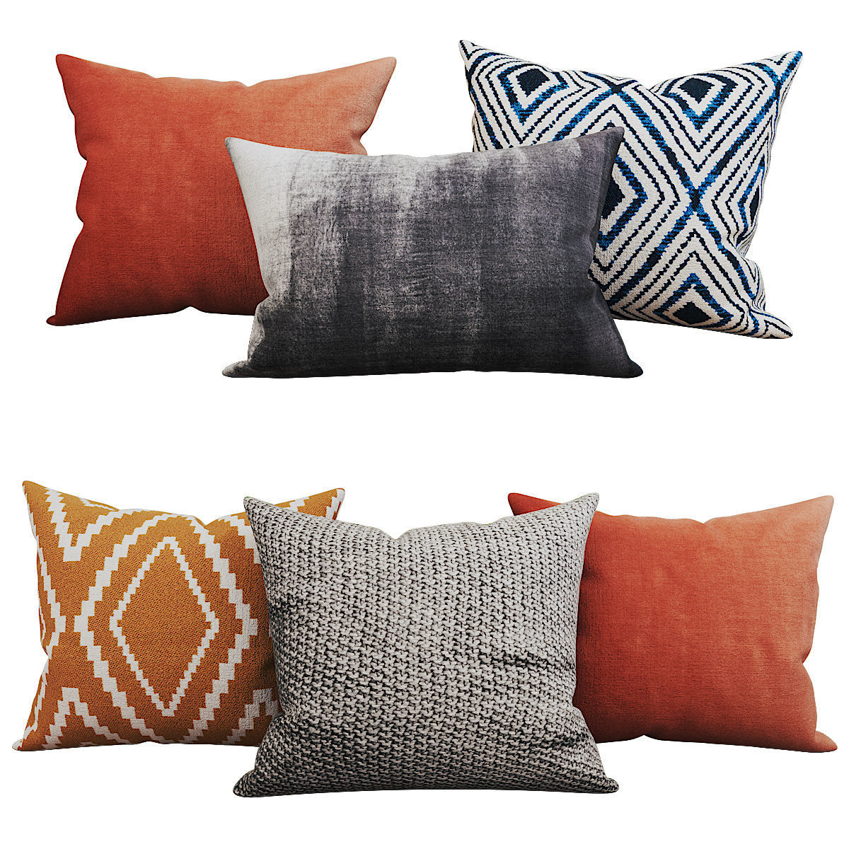 Decorative set pillow vol 2 3D model_1