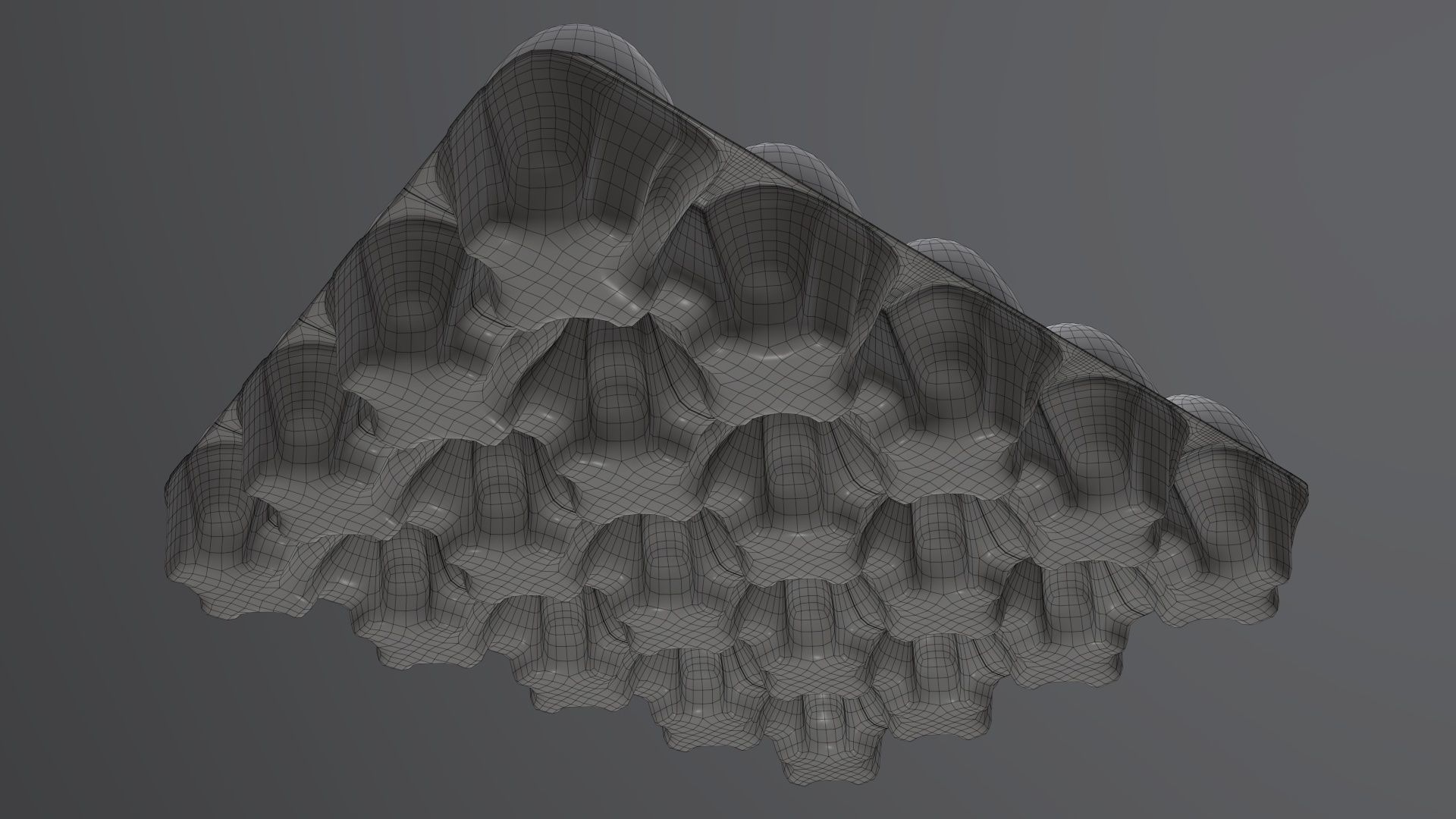 Egg paper cardboard base for 20 eggs 3D model_8