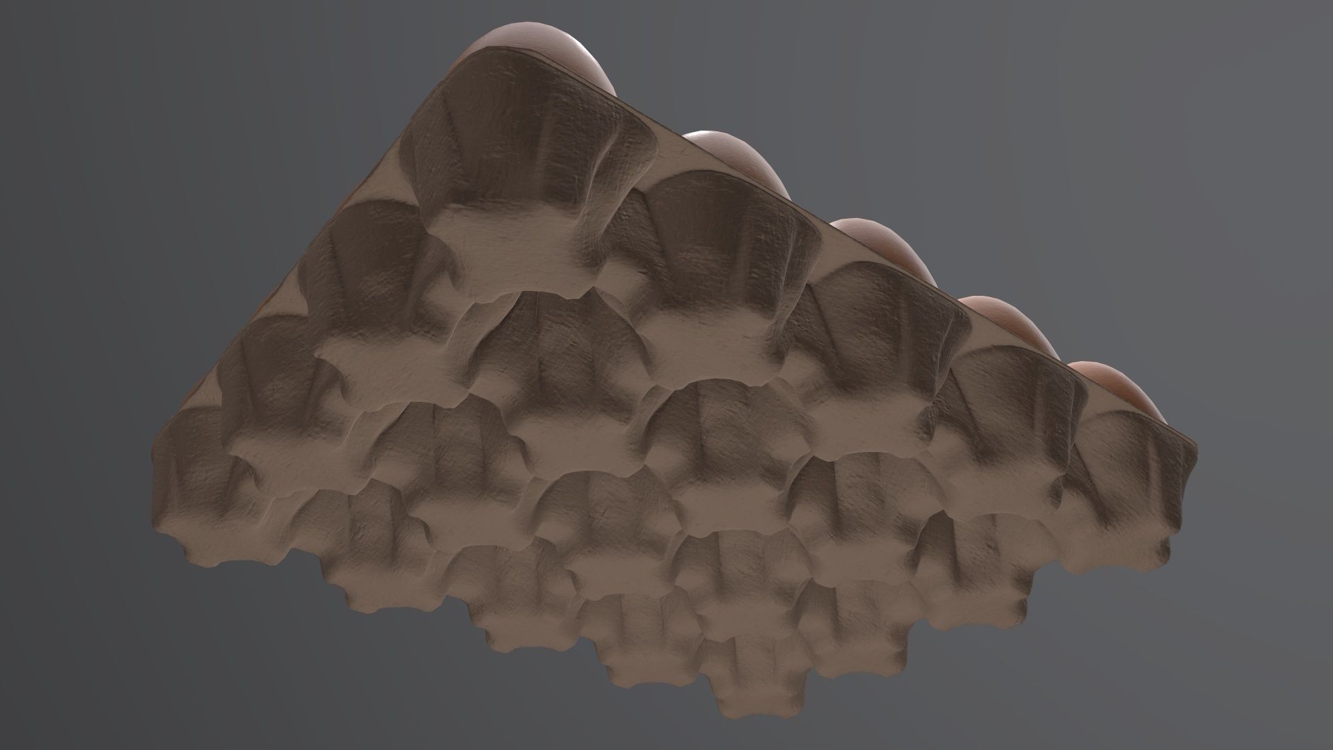 Egg paper cardboard base for 20 eggs 3D model_4