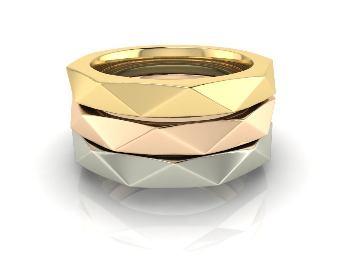 Collection 11 stack of rings with diamonds _6